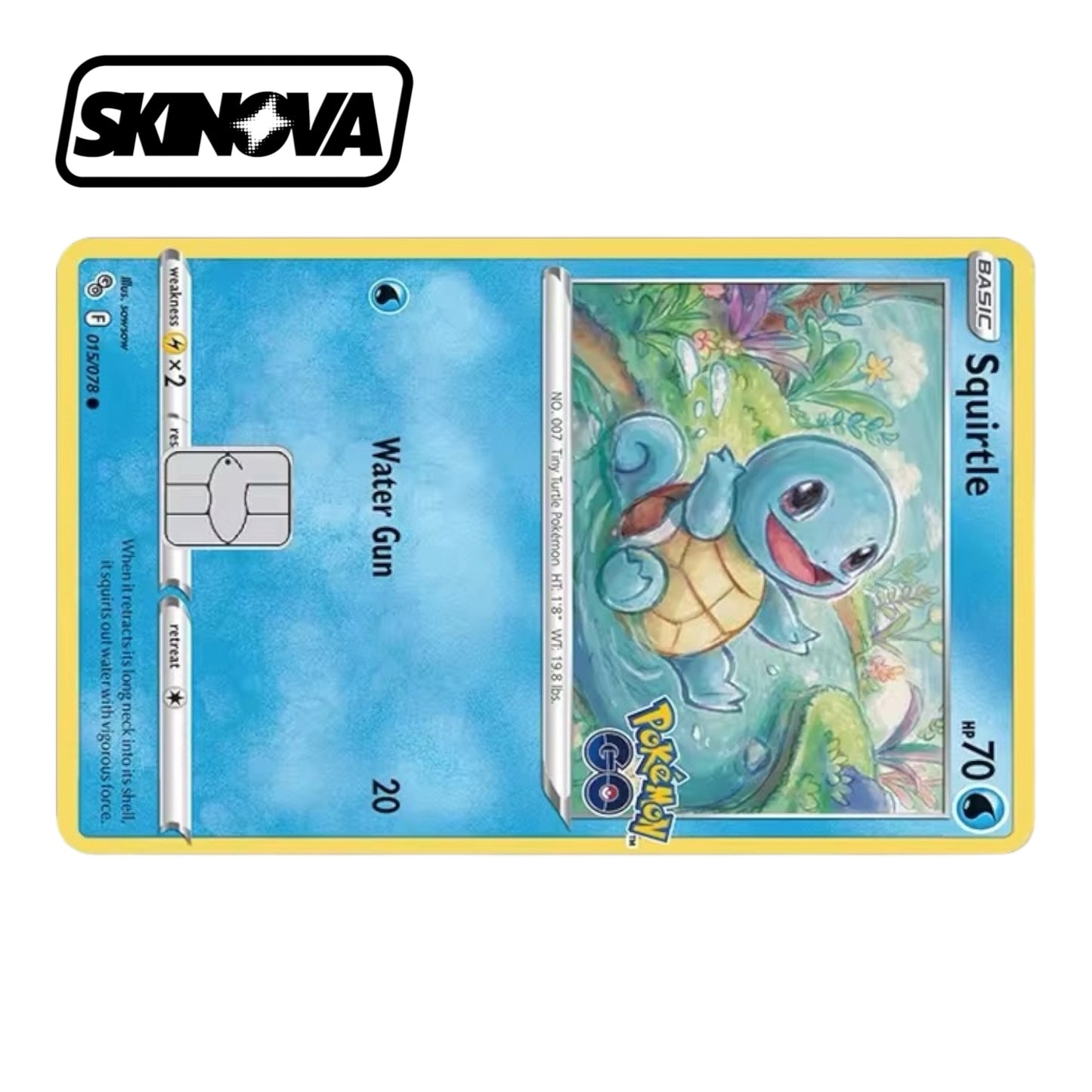 “Squirtle Pokemon Go Card” Premium Card Skin