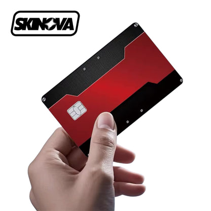 “Red & Black Techno” Premium Card Skin