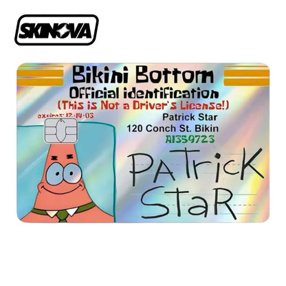 “Patrick Star Official Identification” Premium Card Skin