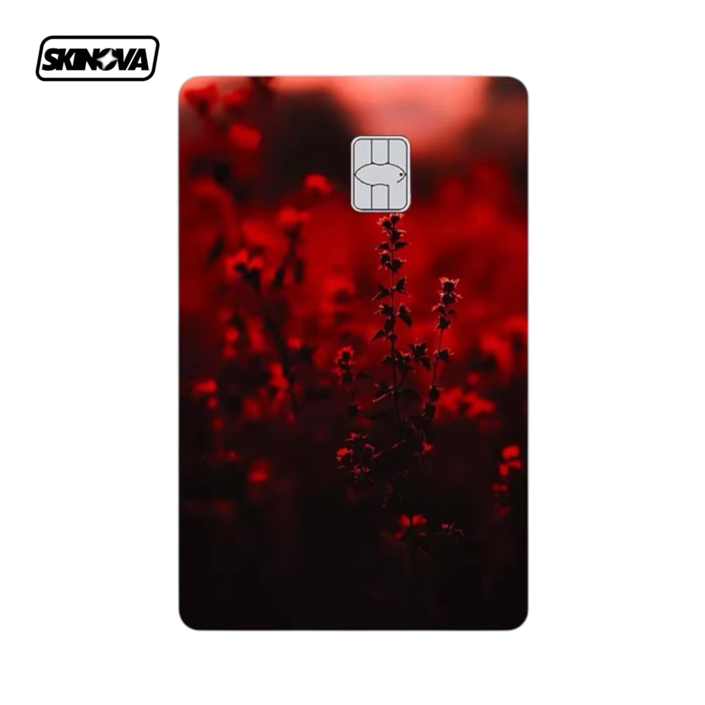 “Red Floral” Premium Card Skin