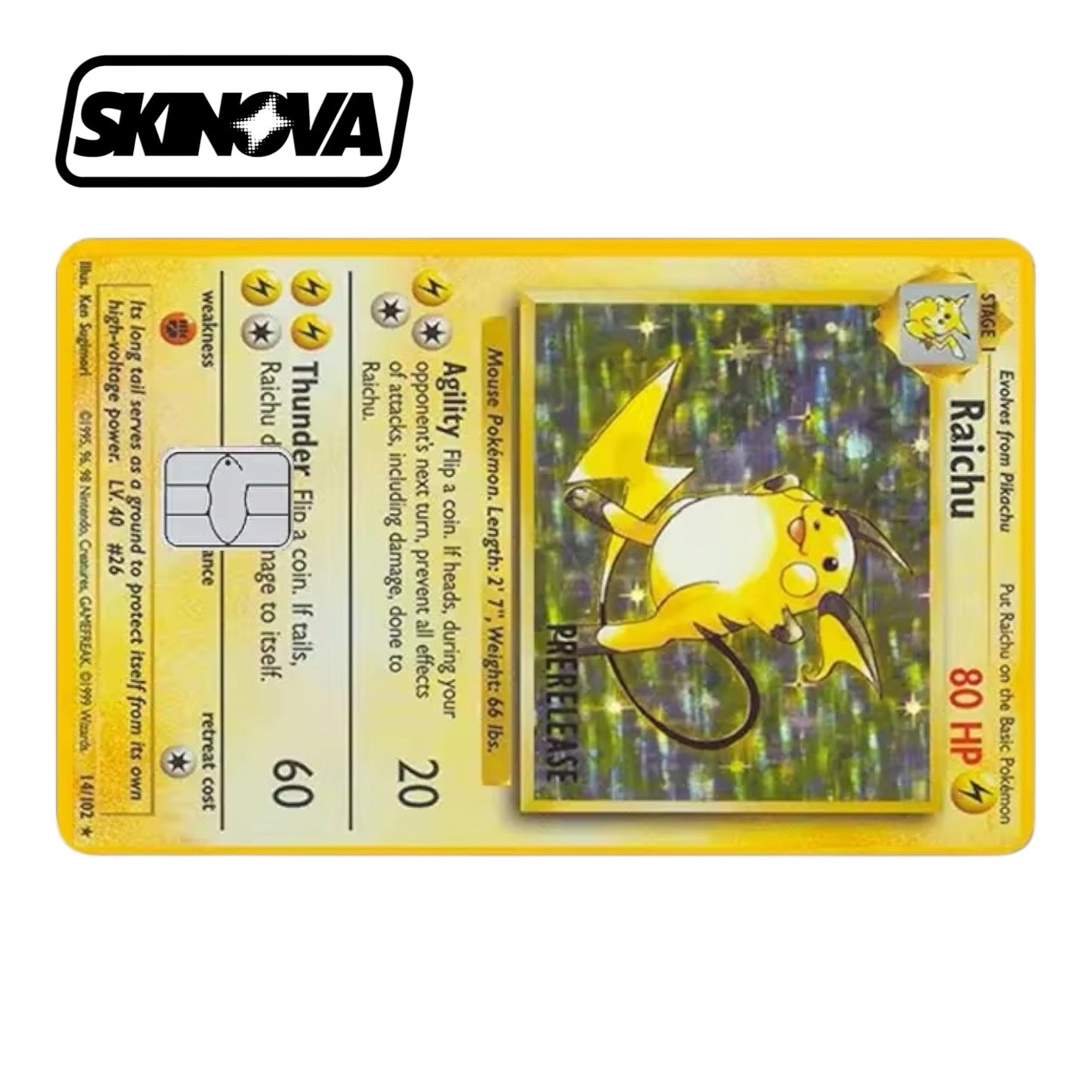 “Raichu Pokemon Card” Premium Card Skin
