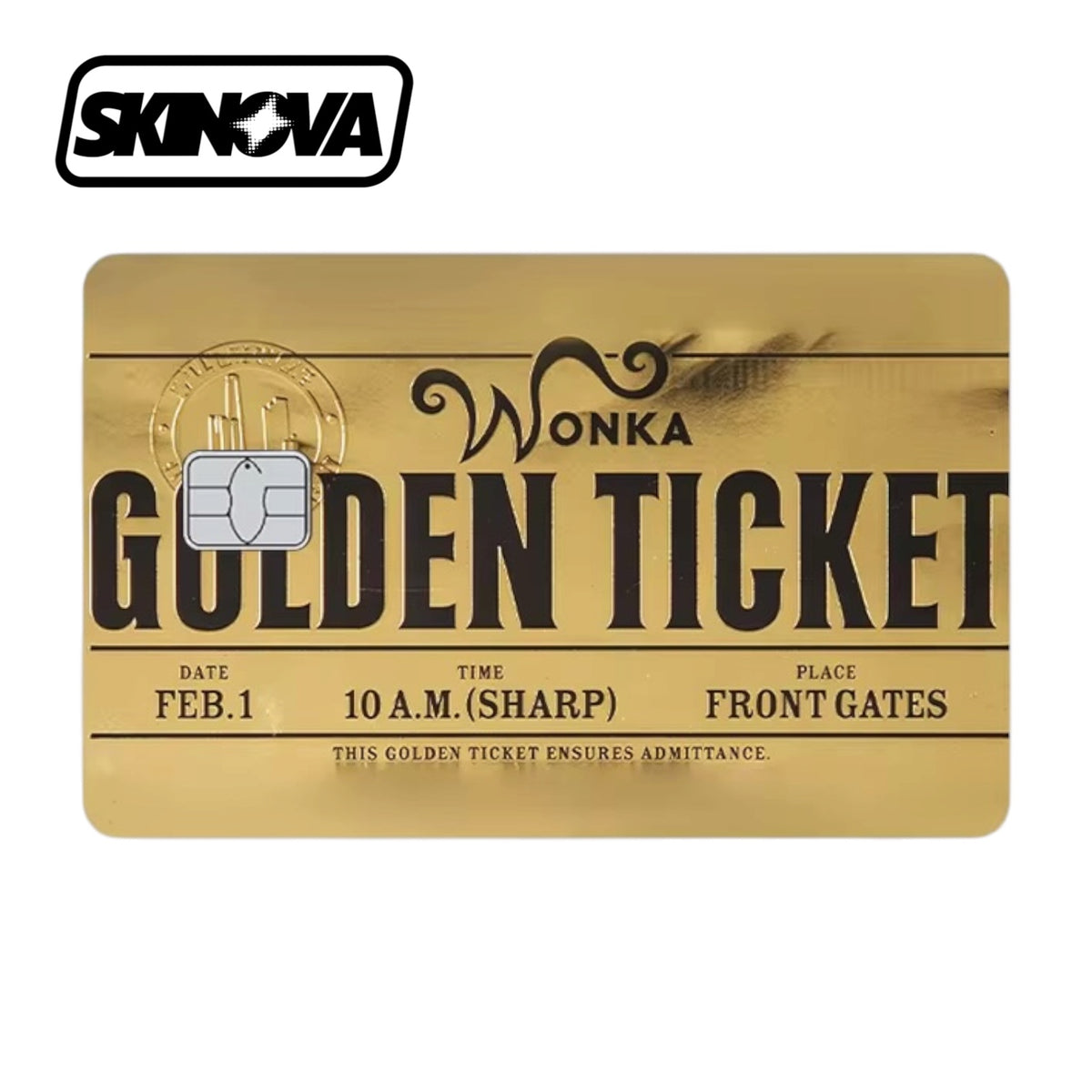 “Wonka Golden Ticket” Premium Card Skin