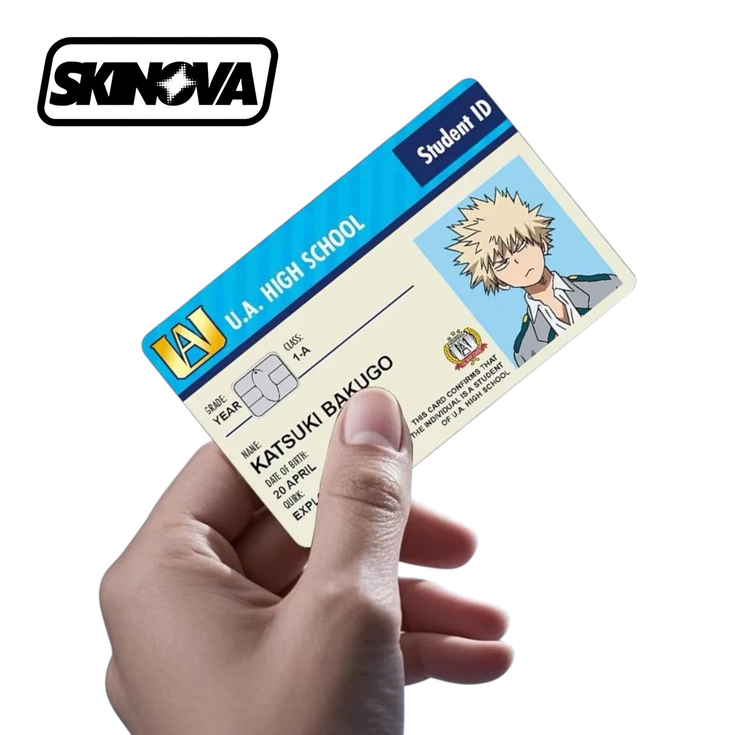 “Katsuki Bakugo Student ID” Premium Card Skin