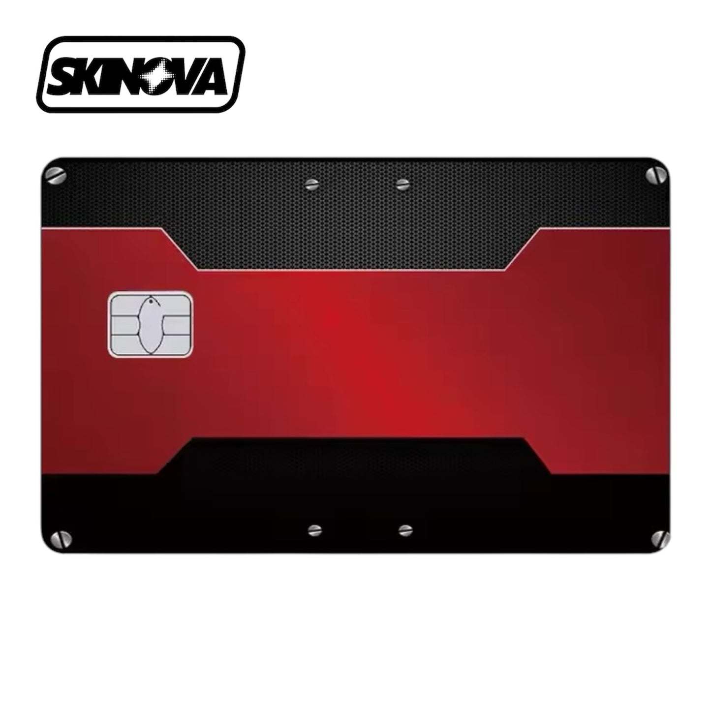 “Red & Black Techno” Premium Card Skin
