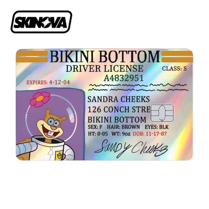 “Sandy Cheeks Drivers License” Premium Card Skin