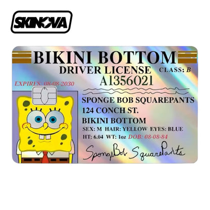 “SpongeBob Drivers License” Premium Card Skin